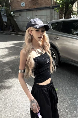 Pure Desire Áo ống đen gợi cảm dành cho nữ Thiết kế mùa hè Slim Slim Hot Girl Áo không tay ng