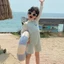 Áo tắm dài tay chống nắng mới khô nhanh Đồ bơi trẻ em Đồ bơi một mảnh đi nghỉ mát bên bờ biển