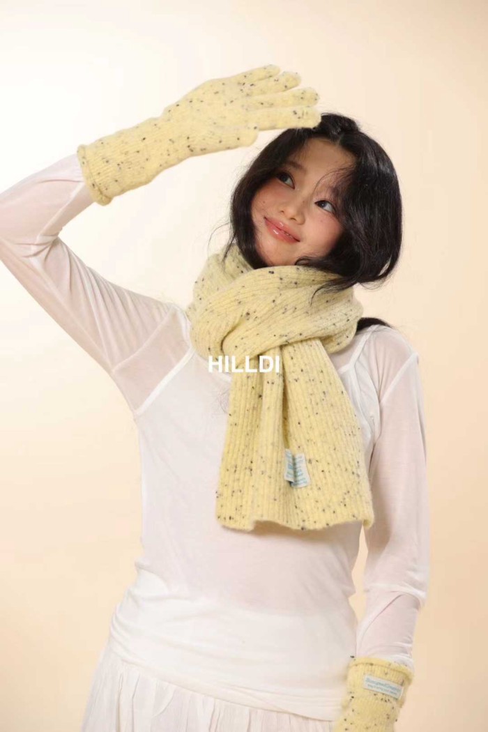 Khăn dệt kim retro phong cách Nhật Bản - Hàn Quốc, nhiều màu sắc, phù hợp thu đông, bảo vệ cổ và mặt nhỏ