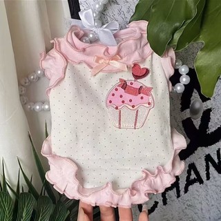 [Hàng có sẵn] Váy bánh thêu tay bay cho mèo phong cách mỏng mùa hè 1-7,5kg