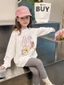 bé gái dài tay mùa xuân thu quần áo trẻ em mới phong cách trẻ em áo thun cotton nguyên chất Áo t