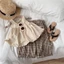 Bé mùa hè cotton nguyên chất hai mảnh mùa hè không tay áo vest quần kẻ sọc phong cách mới trẻ
