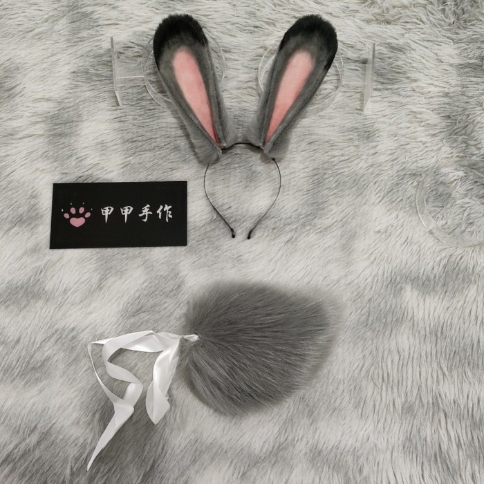 Mô Phỏng Tai Động Vật Cosplay Judy Thỏ Sĩ Quan Cảnh Sát Tai Thỏ Và Đuôi Băng Đô Phụ Kiện Tóc Bộ