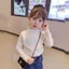DeRong Nửa Cổ Rùa Quần Áo Thu Đông Bé Gái Áo Thun Dài Tay Áo Sơ Mi Đáy Đa Năng Cho Trẻ Em Và