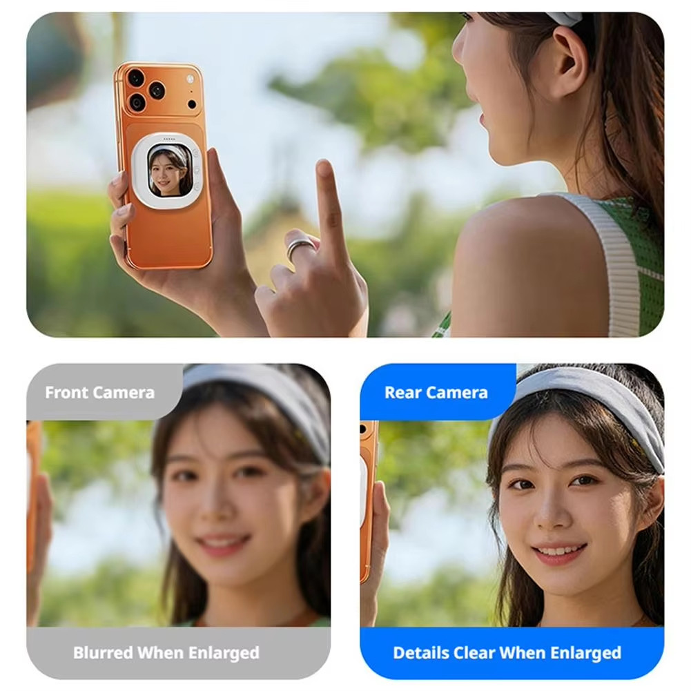 Gương màn hình HD selfie từ tính T30 mới 2IN1 Kết nối Bluetooth & có dây Chụp tức thì Màn hình selfie ống kính phía sau cho tất cả các điện thoại thông minh Phụ kiện selfie
