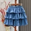 Thời trang Hàn Quốc bánh váy váy denim mỏng nữ băng lụa cao cấp váy ôm váy tutu