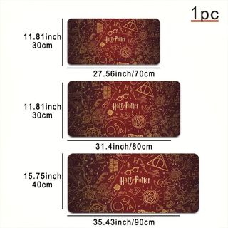 1 Miếng Lót Chuột Lớn Harry Potter - Đế Cao Su Chống Trơn Trượt Dày, Thiết Kế Biểu Tượng Hogwarts Sống Động & Ma Thuật, Bền Đẹp & Dễ Dàng