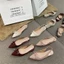 Giày sandal mũi nhọn phong cách Pháp xinh xắn dành cho nữ, giày đế rỗng thắt nơ phía sau cùng