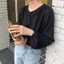 thiết kế đèn lồng mùa xuân retro chấm bi Pháp áo sơ mi voan áo sơ mi dài tay dáng rộng phong