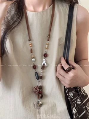 Vòng cổ dài cổ điển phong cách dân tộc Bohemian mới phổ biến của phụ nữ thiết kế thích hợp chu