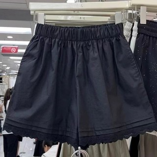 Quần Short Ren Thường Ngày Màu Trắng Nữ Cao Cấp Đa Năng Phong Cách Mới Chữ A Năm Chân Quần Ôm