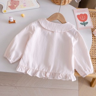 Bé Gái Hoạt Hình Hàn Quốc Áo Sơ Mi Mùa Thu Mới In Hình Dễ Thương Áo Sơ Mi Babydoll Bé Gái Thời T