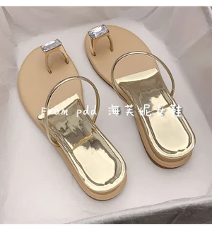 Người nổi tiếng trên mạng dép kim cương giả cho nữ mùa hè phong cách mới siêu hot cổ tích pho