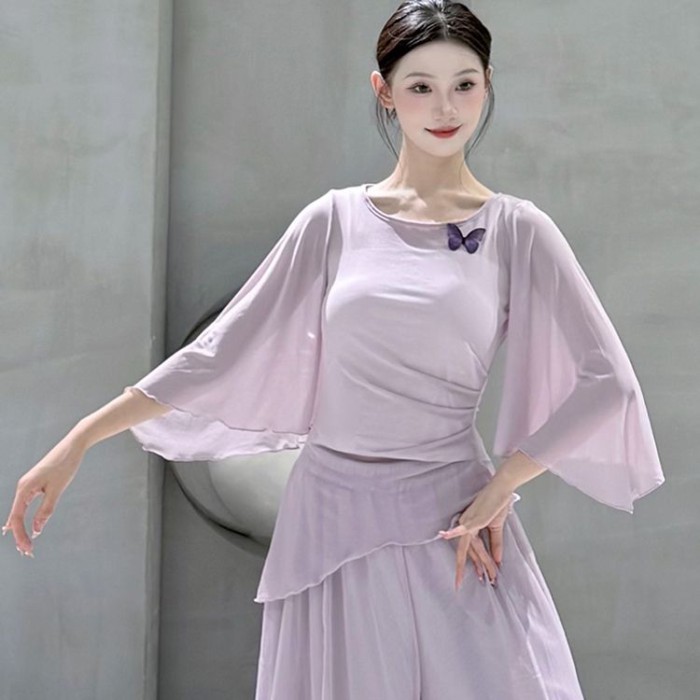 Múa Cổ Điển Hình Dáng Thanh Lịch Nhịp Điệu Cơ Thể Bay Tay Bướm Tập Nhảy Quần Áo Khiêu Vũ Trung Q
