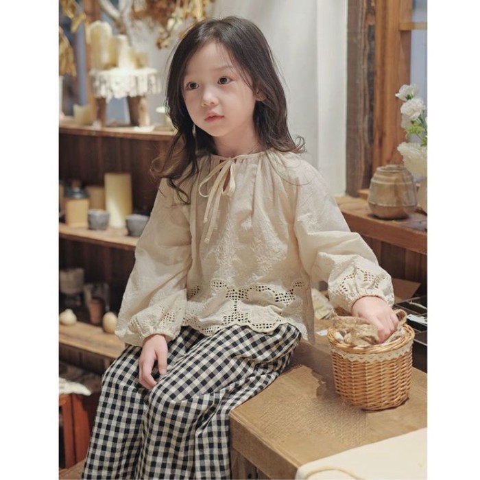 Quần Kẻ Sọc Quần Áo Mùa Thu Mới Lỏng Lẻo Và Đa Năng Quần Ống Rộng Thường Ngày Phong Cách Rừng Ph