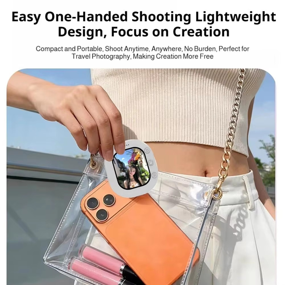 Gương màn hình HD selfie từ tính T30 mới 2IN1 Kết nối Bluetooth & có dây Chụp tức thì Màn hình selfie ống kính phía sau cho tất cả các điện thoại thông minh Phụ kiện selfie