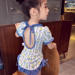 Đồ bơi trẻ em cho bé gái, đồ bơi một mảnh xinh xắn siêu dễ thương, ren nhanh khô, thời trang,