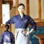 Quần áo thực phẩm Nhật Bản, Sushi Kimono, Hàn Quốc, Đầu bếp Nhật Bản, Quần áo cửa hàng thực phẩm Nhật Bản, Quần yếm thêu bồi bàn nhà hàng
