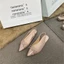 Giày sandal mũi nhọn phong cách Pháp xinh xắn dành cho nữ, giày đế rỗng thắt nơ phía sau cùng