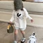 áo thun cotton dài tay xuân thu bé trai và bé gái in hình dễ thương dành cho trẻ em và trẻ trung