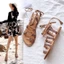 Giày Sandal Quai Tua Rua Nữ Mùa Hè Mới Phong Cách Dân Tộc Bohemia Đi Biển La Mã Giày Đi Biển
