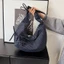 Túi vải canvas đi lại kẻ sọc xếp li sức chứa lớn mới lười biếng túi tote đeo chéo đa năng