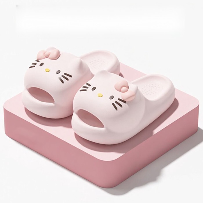 Dép mèo Kitty dành cho nữ sinh viên ở nhà dép đế mềm dành cho nữ mùa hè Dép mèo mặc bên ngoài
