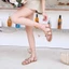 Giày Sandal Quai Tua Rua Nữ Mùa Hè Mới Phong Cách Dân Tộc Bohemia Đi Biển La Mã Giày Đi Biển