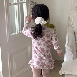 Đồ bơi trẻ em nhanh khô mùa hè mới một mảnh dài tay chống nắng cho bé gái Đồ bơi thời trang c
