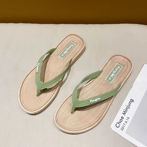 Dép xỏ ngón đế mềm mùa hè mới dành cho nữ Dép xỏ ngón ngoài trời đế dày chống trượt đi biển dà