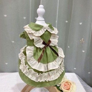 [Hàng có sẵn] Váy công chúa mèo xanh thủ công Trang phục thú cưng dễ thương mùa hè 1-7kg