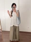 mùa xuân hè mới cotton và vải lanh chấm bi nơ ren túi đeo vai sức chứa lớn túi tote túi xách