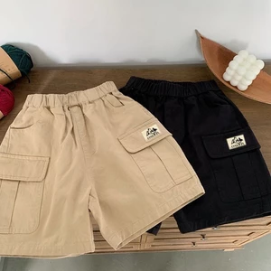 Quần rộng rãi kiểu mới cho bé trai và bé gái mùa xuân hè và mùa thu, quần ba phần tư trẻ em,