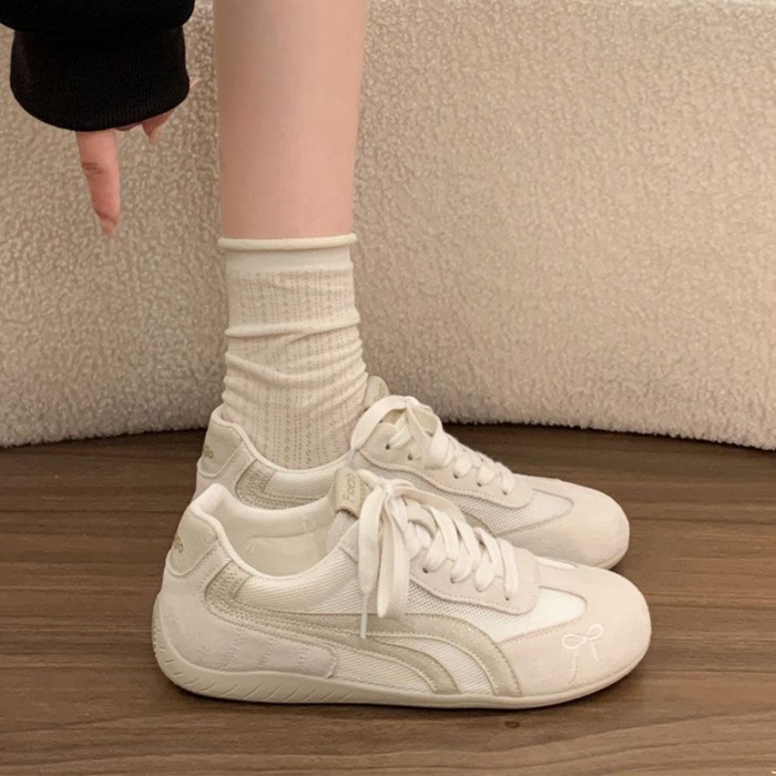 Giày tập Forrest nữ phiên bản Hàn Quốc mùa hè lưới thoáng khí đa năng màu trắng thể thao và giải tr
