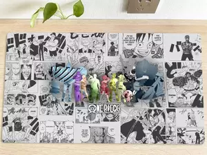 O-P Đen Trắng Bàn Playmat CCG OPCG Chơi Thảm Giao Dịch Thẻ Chơi Game Pad Mousepad