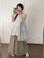 mùa xuân hè mới cotton và vải lanh chấm bi nơ ren túi đeo vai sức chứa lớn túi tote túi xách