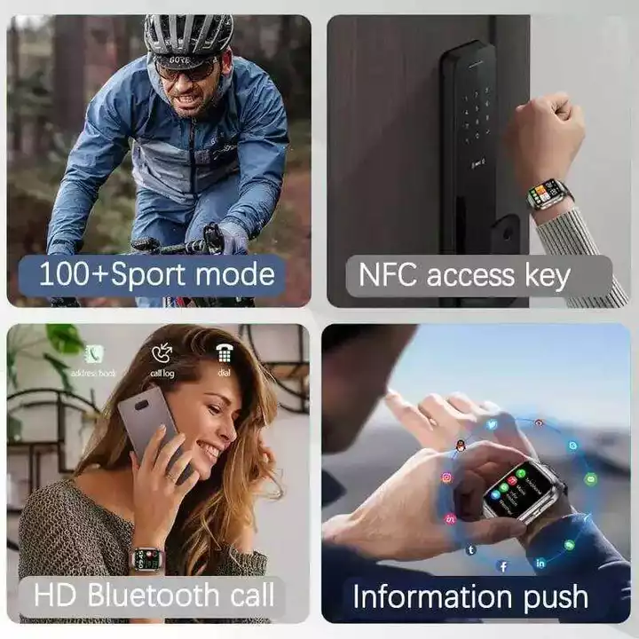 Đồng loại bơm + túi khí đo huyết áp, ECG+PPG, mỡ máu, axit uric, đồng hồ thông minh theo dõi khỏe, chăm sóc sức khỏe – 6