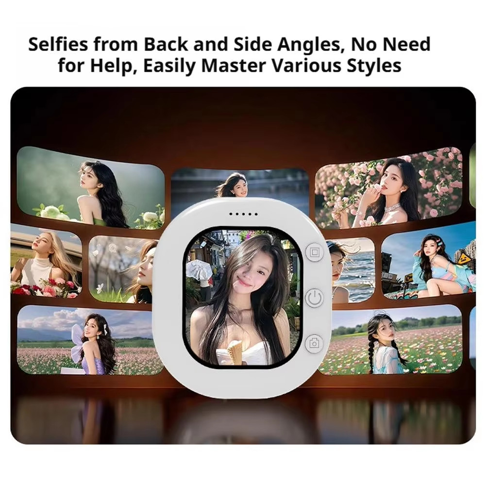 Gương màn hình HD selfie từ tính T30 mới 2IN1 Kết nối Bluetooth & có dây Chụp tức thì Màn hình selfie ống kính phía sau cho tất cả các điện thoại thông minh Phụ kiện selfie