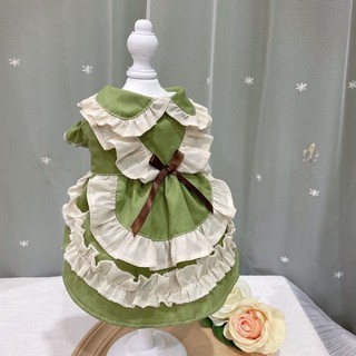 [Hàng có sẵn] Váy công chúa mèo xanh thủ công Trang phục thú cưng dễ thương mùa hè 1-7kg