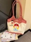 Dễ Thương Chấm Bi Apple Thêu Túi Đựng Nữ Hàn Quốc Mới Công Suất Lớn Học Sinh Lớp Túi Tote Đeo