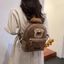 retro tinh tế ba lô phong cách đại học ánh sáng mới sang trọng thích hợp thời trang cao cấp b