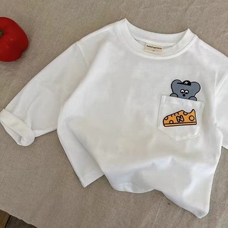 Áo thun cotton hoạt hình trẻ em dài tay mới bé trai mùa thu hàng đầu phong cách hàn quốc cho