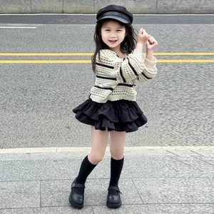 cô gái phong cách Hàn Quốc mùa thu mới thời trang quần culottes xếp li màu đen váy cô gái mùa th