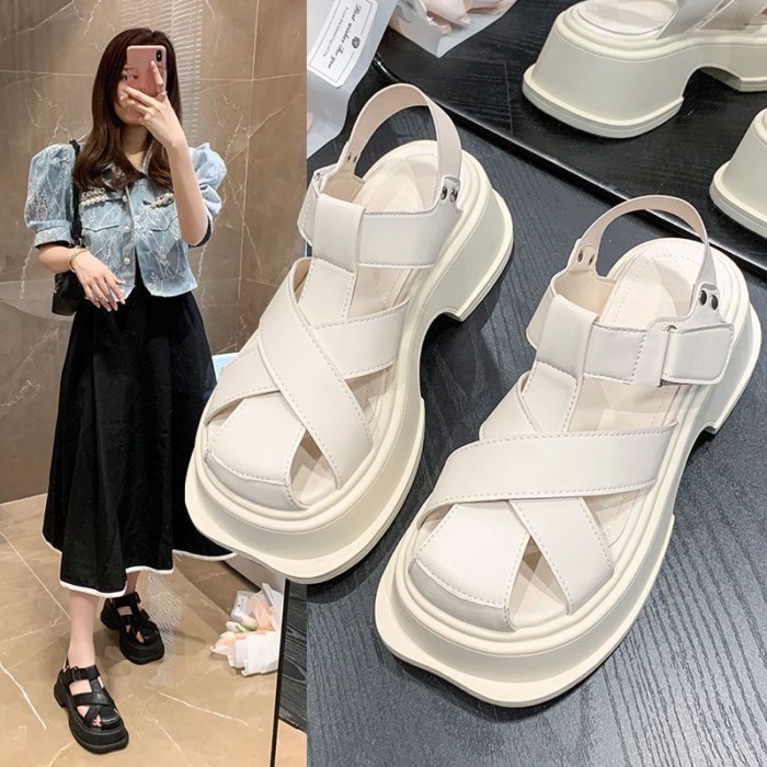 Giày sandal mũi nhọn thiết kế, giày cao gót đế dày đế dày thời trang mùa hè dành cho nữ