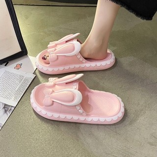Hoạt Hình Dễ Thương Thỏ Giày Sandal Nữ Dép Ngoài Trời Nữ Nhà Mùa Hè Trong Nhà Phòng Tắm Tắm C