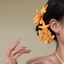 Bầu Không Khí Siêu Cổ Tích Hoa Tím Kẹp Tóc Nữ Phong Cách Resort Sao Biển Kẹp Bên Cạnh Kẹp Tóc