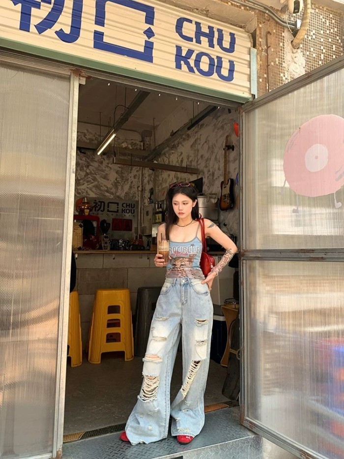 Áo yếm in họa tiết động vật đường phố phong cách retro Mỹ mùa hè mới cho nữ hot girl ngắn dán