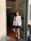 PPHOME Áo sơ mi trắng dài tay ren ngọt ngào kiểu Pháp dành cho nữ mùa xuân sang trọng cổ búp bê cột