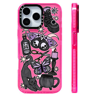 Ốp lưng hình bướm phù thủy Vỏ sạc từ tính không dây Tương thích cho IPhone 12 13 14 15 16 17 Pro Max Cover 16E 17AIR Silicon mềm trong suốt Vỏ chống sốc