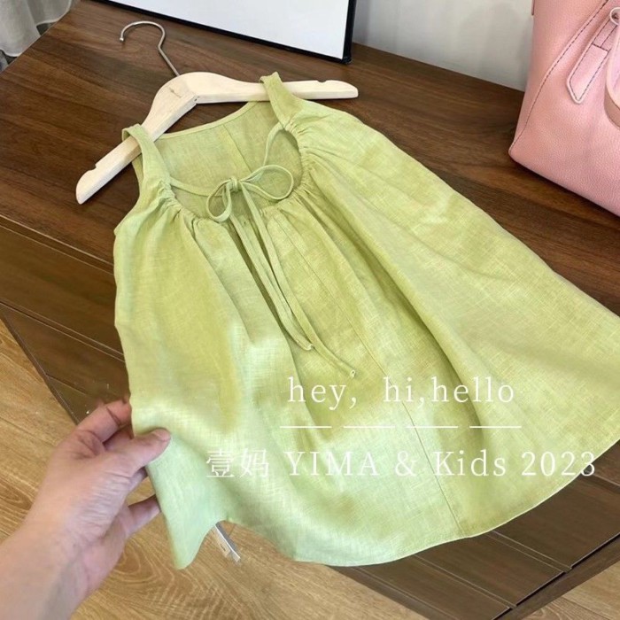 Váy mùa hè cho bé gái Váy vest tây kiểu dáng mới hợp thời trang Hàn Quốc nhỏ tươi Váy không t